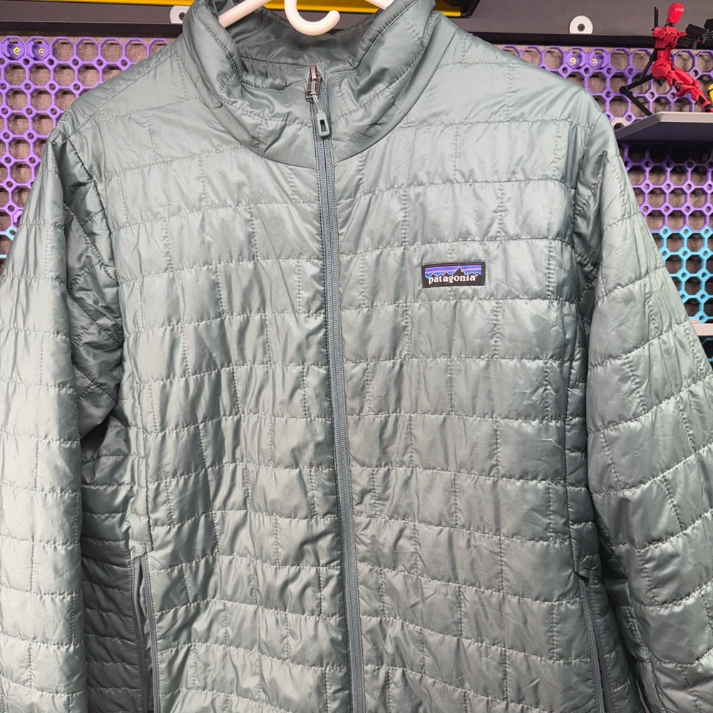 Patagonia Green Quilted Nano Puff Full-Zip Jacket